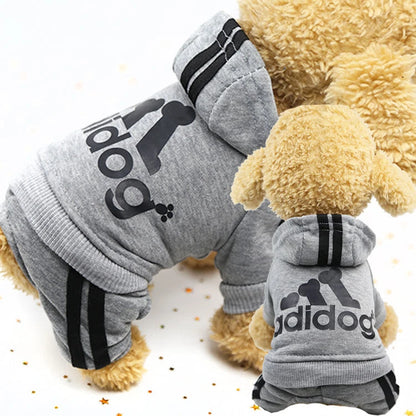 Four Legged Pet Dog Hoodie   Puppy Jumpsuit Letters Overalls for Small Medium Dogs Pomeranian Pajamas Winter Dog Jumpsuit