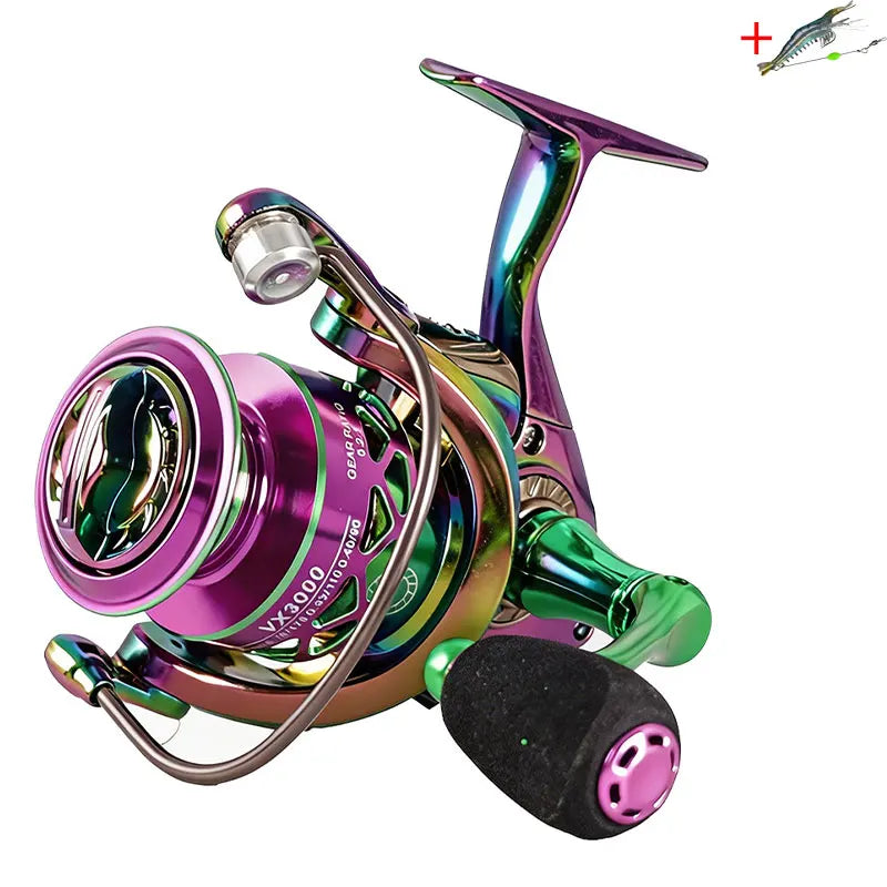 Spinning Fishing Reel 10KG Max Drag Ultra Smooth Professional Fishing Reel 5.2:1 Gear Ratio CNC Metal Spool Fishing Reels Wheel
