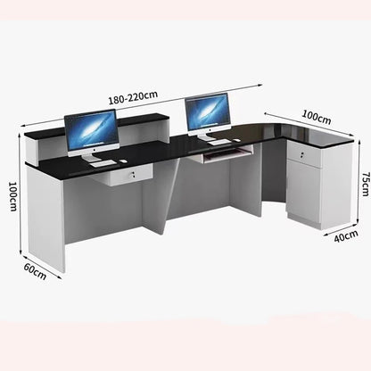 Customized Cashier Podium Counter Reception Desk Small Reception Desk For Salon Bancone Per Negozio Office Furniture