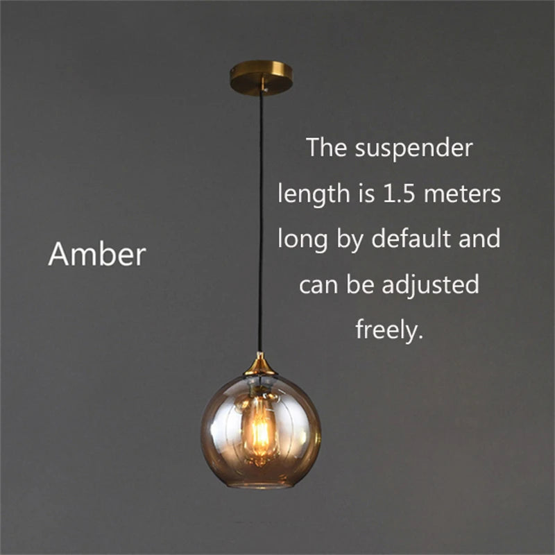 Dropshipping Glass Pendant Lights Modern Living Room Restaurant Kitchen Fixtures Pendant Lamp Home Decor Lamps Bedroom Luminaria