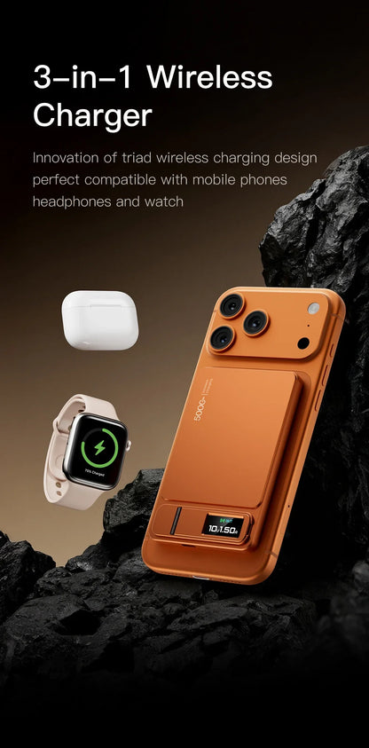 10000mAh Magnetic Powerbank 15W Wireless Power bank PD 20W Fast Charing External Battery For MagSafe iPhone 12-17 Pro Watch