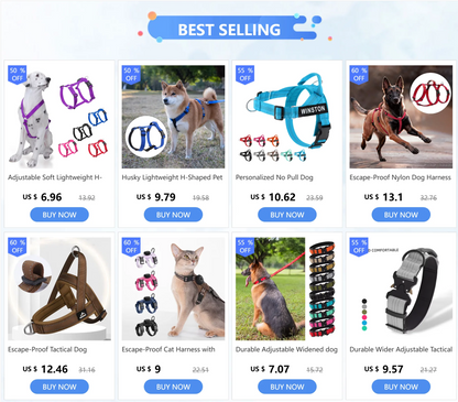 Adjustable Soft Lightweight H-shaped Dog Harness Washable Outdoor Traveling Explosion-proof Harness for Dog Arnés Para Perro