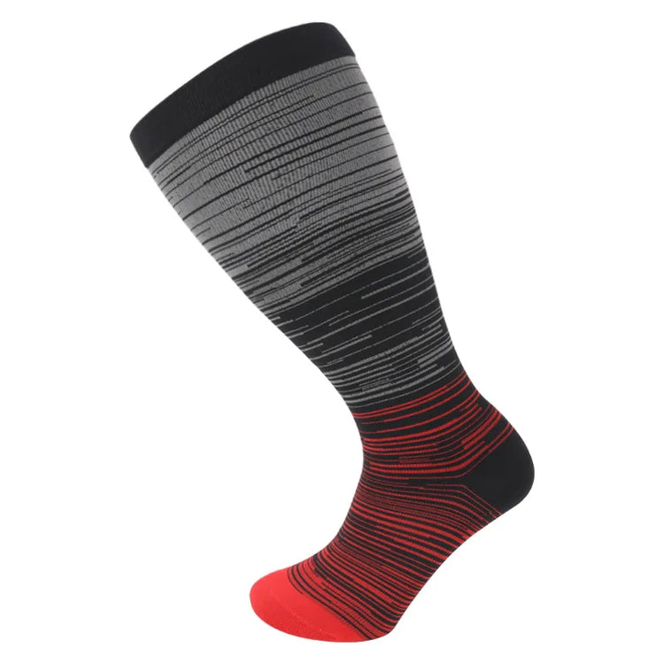 1Pair Plus Size 2XL-7XL New Compression Socks Unisex Wide Calf Knee High Compression Stockings Support for Circulation Nurses