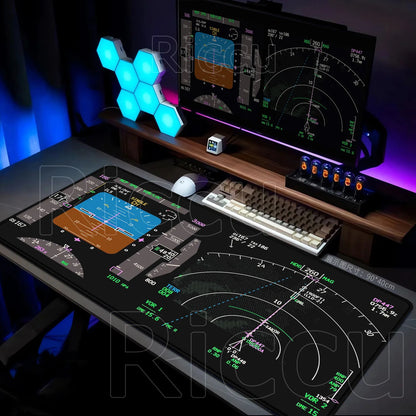 New Many Wallpaper Airplane Speedometer Mousepads Large 900x400mm Non-slip Mouse Pad Office Desk Mat Pc Gamer Table Mousepad XXL