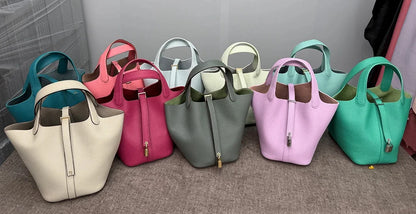 Women Bags Handbags Bucket Bag 18/22 Big Small Fashion Tote Bag Genuine Leather Luxury Quality Designers Lady Hand Bags