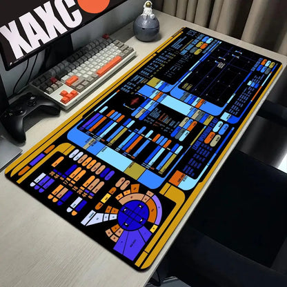 Sci Fi Console Display Table Mat, Jumbo Gamer Mouse Pad, Laptop Pad, Computer Accessories, Game Room Decor, Sci Fi Gifts