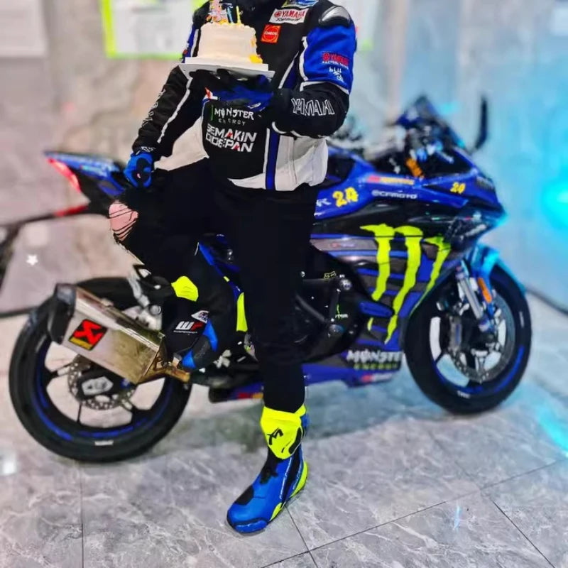 2025 New BENKIA Mocha Motorcycle Long Boots CE Certification BotasTrack Racing Shoe vInternal External Dual Boots TPU Protection