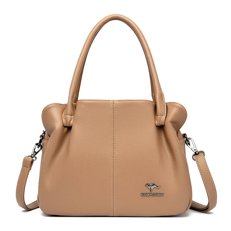 Luxury Designer Women's Handbag Soft Leather Large Capacity Purses and Handbags Casual Shoulder Bags Sac A Main Ladies Tote Bag
