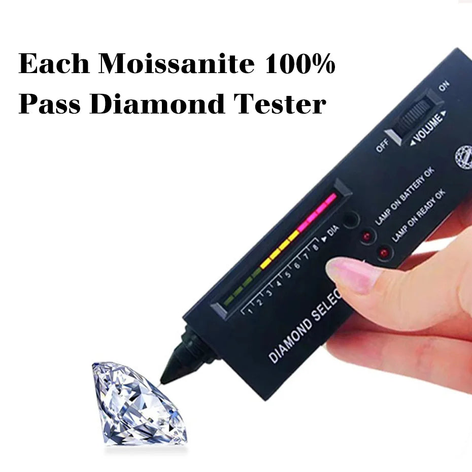 Luxury Fancy Engagement Moissanite Rings 2 Piece Solid Sterling Silver 925 Wedding Jewelry For Woman Diamond Girl Gift Certified