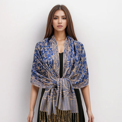 2024 Luxury Brand Cashmere Women Scarf Printed Winter Warm Shawl and Wraps Pashmina Bandana Long Jacquard Paisley Female Foulard