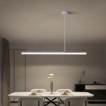 One-word Long Strip Led Restaurant Pendant Lights Nordic Simple Dining Table Bar Chandeliers Modern Home Indoor Lighting Lamps