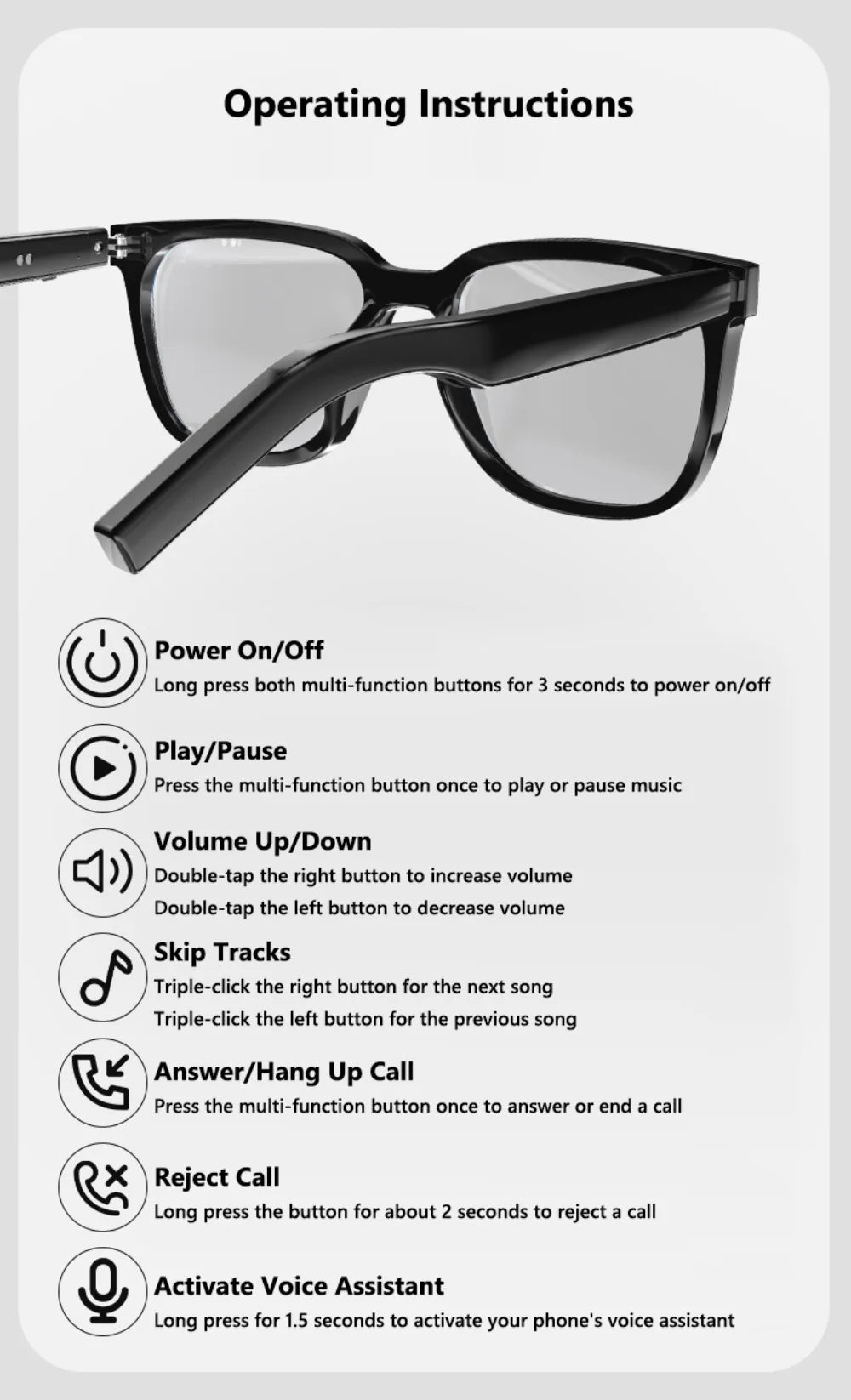 Magnetic Interchangeable Lenses Smart Audio Glasses Built-in Speakers Clear Phone Call Bluetooth Glasses Small but Powerful
