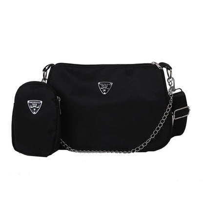 Woman Female Fashion Causal Handbag Set Crossbody Bags Shoulder Handbags 2in1 Sling Bag Trend Hand Bag For Travel Shopping