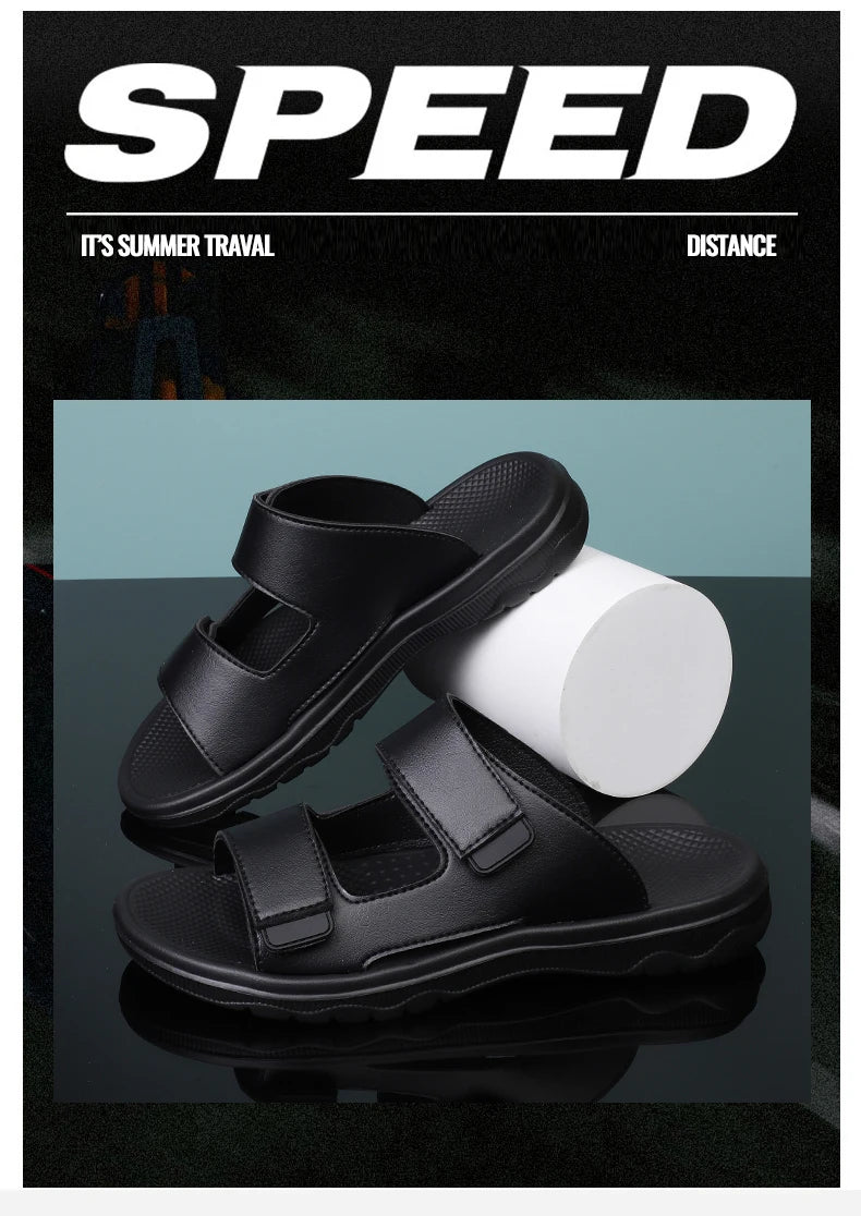 Men Slippers Shoes Solid Color Slip On Casual Beach Slides Mens Thick Sole Anti Slip Shoes for Men 2024 Summer Fashion Sandals