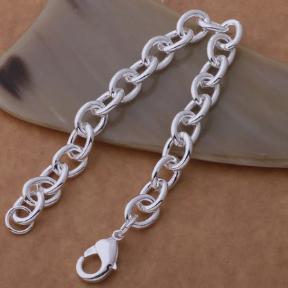 925 Sterling Silver Bracelet Heart High Quality Romance Chain For Woman Men Fashion Engagement Party Wedding Jewelry Gift