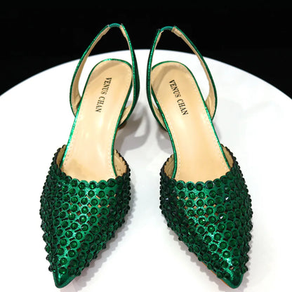 Fashion Summer 2023 Beads Decorated Muffin Bottom Sandals Wear Comfortable And Versatile Elegant Ladies Shoes And Bag Set