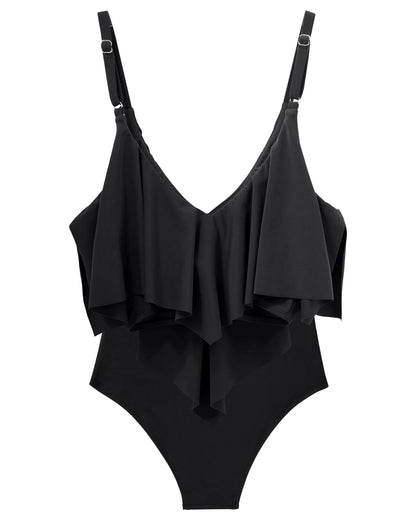 Women Ruffled Tankini Bikini Set Padded Top Swimming Suits High Waist Beachwear Swimsuits Swimwear 2XL Size Bikini Set 2026 New