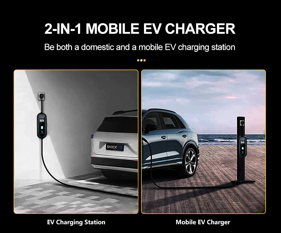 TAYSLA 3.5KW 16A Portable EV Charger NEMA 5-15 Plug TYPE1 SAE J1772 TYPE2 GB/T Electric Car Charger for BYD Geely EX2 Changan