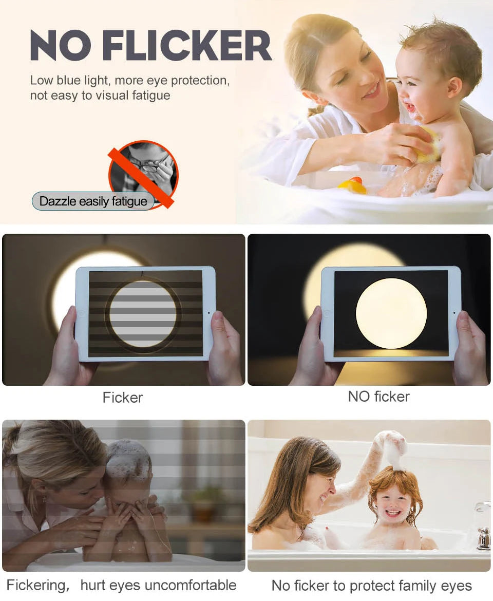 MARPOU Smart Ceiling Lamp LED Lamp for Bedroom Large Ceiling Lamps LED Lights with Remote Control Dimmable LED Lights for Room