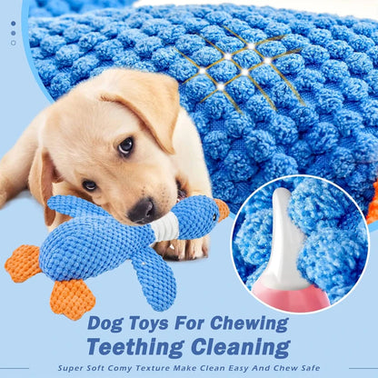 Yellow Duck Dog Toys for Aggressive Chewers Cats Dogs Chew Squeak Toy with Quacking Sound Interactive Plush Doll Toy Pet Supplie