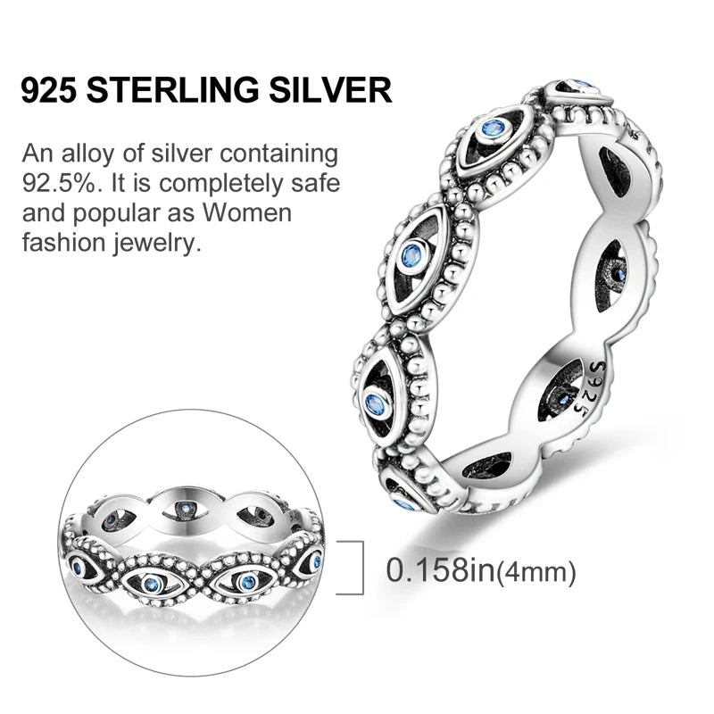 Original 925 Sterling Silver Ring Colorful Diamonds Cubic Zircon Finger Ring For Women Jewelry Wedding Engagement Birthday Gift