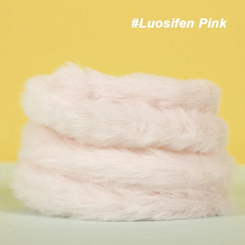 1m Plush Rabbit Hair Twisting Rod Color Fur Ribbon Tapes Rod DIY Gift Plush Twist Wire Stick Dog Toy Handmade Sewing Accessories