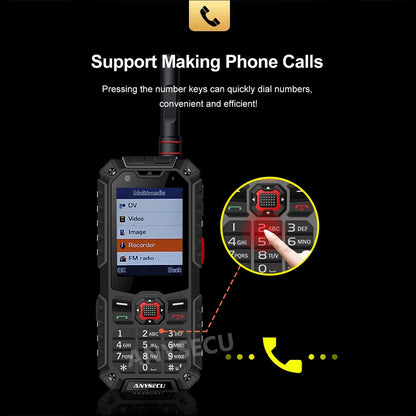 Anysecu S10 4G LTE Walkie Talkie Android 12 Dual Mode PoC Analog UHF Two Way Radio GPS Zello 3500mAh Dual SIM Touch Screen BT4.2
