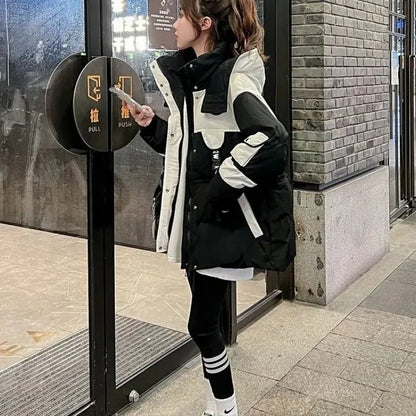 New Winter Coat for Women Coats Parkas Jackets Hooded Cotton Padded Jacket Korean Fashion Loose Super Hot Coats Cheap