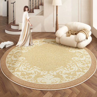 European Style Rugs for Bedroom Home Fluffy Soft Floor Mat Thicken Plush Living Room Decoration Round Carpet Washable Lounge Rug