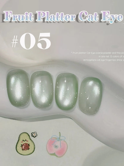 MIANEL 12ML Hit Product Gold Amber Cat Eye Gel Nail Polish 2026 New Blue Glass Beads Cat Eye Gel Nail Green Nails 1-21pcs