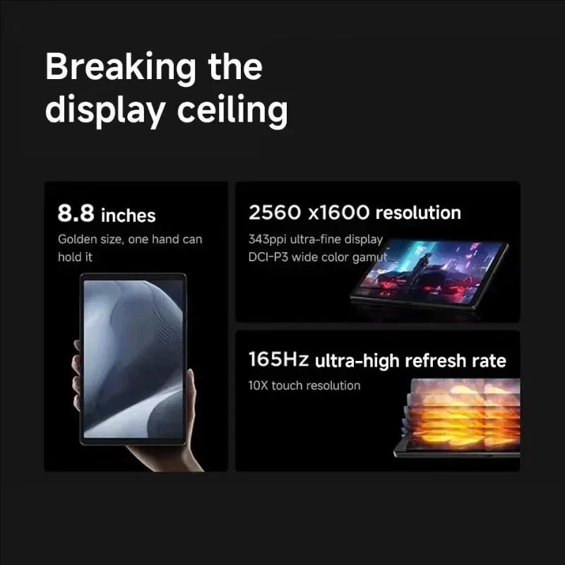 Lenovo LEGION Y700 3rd Snapdragon 8 Gen 3 2.5K 6550mAh LCD Screen 2560*1600 8.8-inch 165Hz 68W Charging Android 14