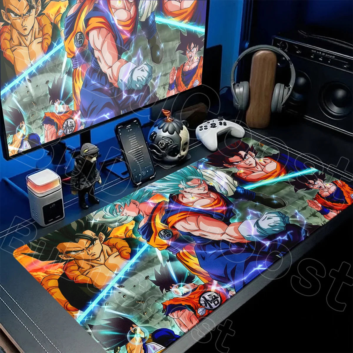 Rubber Anti-slip Mouse Pad Gamer Computer Washable Dragon Ball Desk Mat XXL HD Print Goku Keyboard With Stitch Edge For LOL CSGO