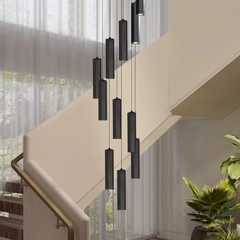 Modern home decor led lights pendant light lamps forstaircase Chandeliers for living room hanging light indoor lighting
