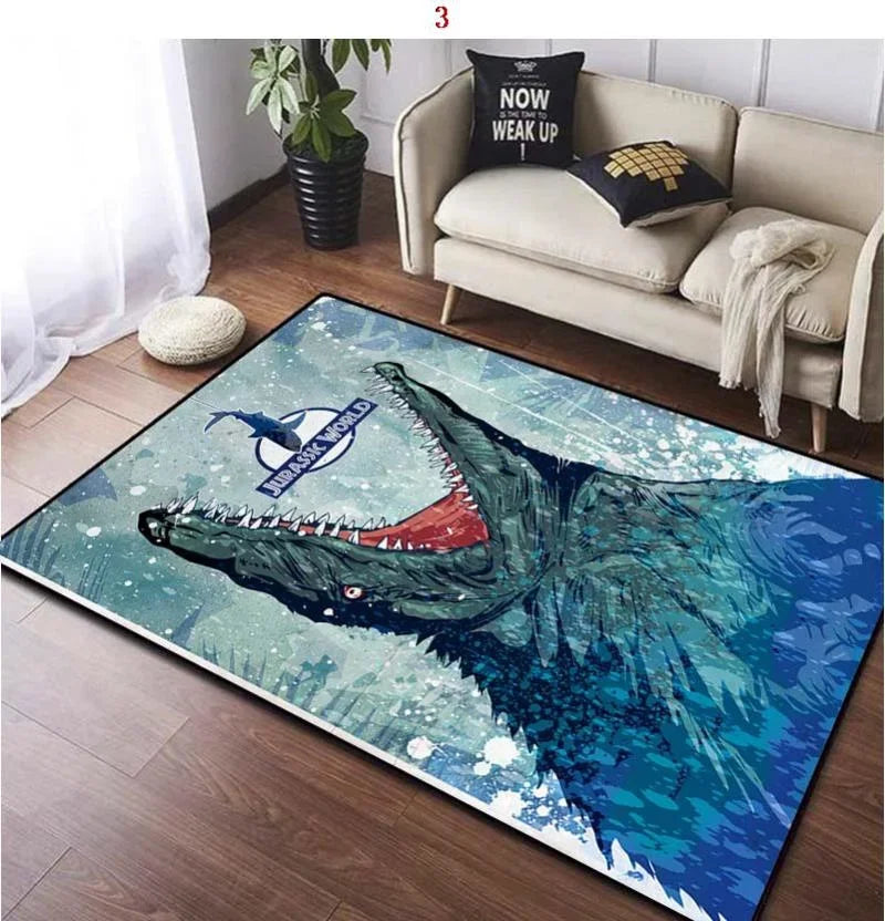 Jurassic Park Carpet Kids Carpets Living Room Tea Table Mats Bedroom Rug Washable Floor Mats Household Mat Dinosaur Carpet Decor
