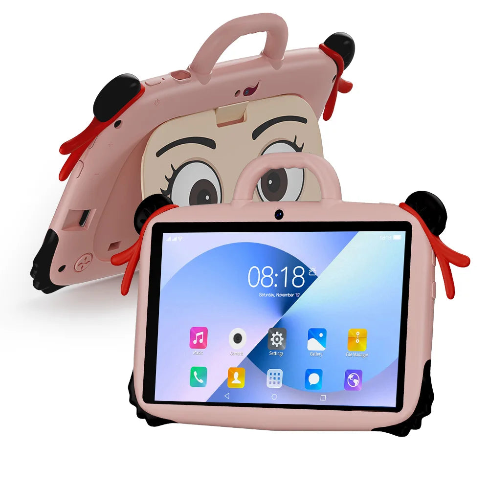 7 Inch New Cartoon Pattern Tablets For Study Education Games Children's Gifts 4GB+64GB ROM Quad Core Dual Cameras WiFi Tablet PC