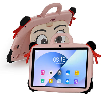 7 Inch New Cartoon Pattern Tablets For Study Education Games Children's Gifts 4GB+64GB ROM Quad Core Dual Cameras WiFi Tablet PC
