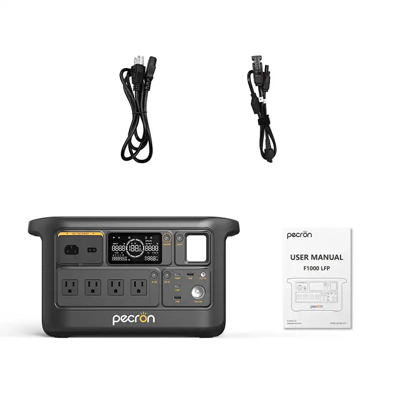 Refurbished-PECRON Portable Power Station F1000LFP PECRON 960Wh 1500W LiFePO4 Battery Expandable