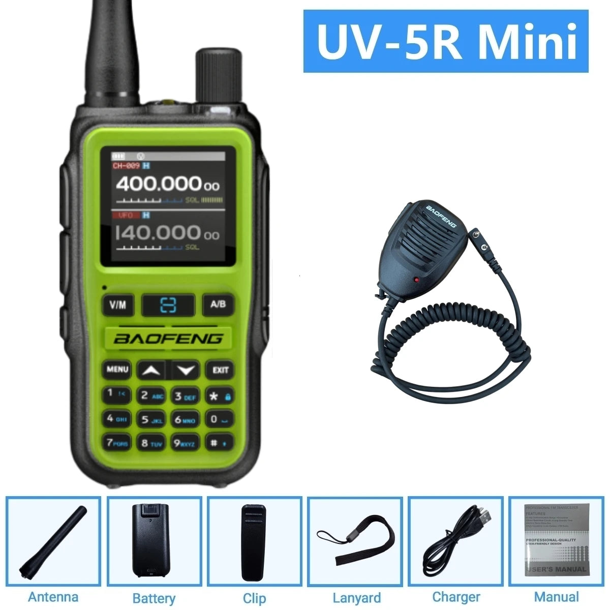 BAOFENG UV-5R Mini Air Band Receive VHF UHF Dual Band Transmit & Receive FM Amateur Ham VOX Walkie Talkie UV-5RMINI