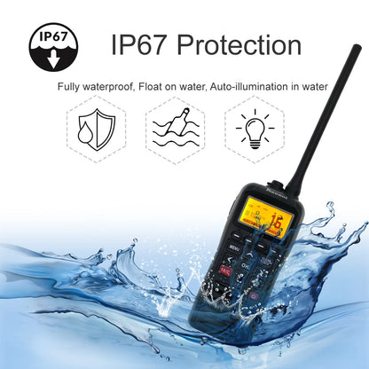 Recent RS-38M With GPS VHF Marine Radio IP67 Waterproof Float Walkie Talkie Tri-watch 156.025-157.425MHz Transceiver 2 Way Radio