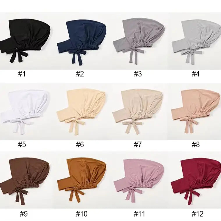 Muslim Inner Cap Hijab For Women Solid Underscarf Hijab Undercap Scarf Turban Hat Islamic Muslim Hijabs Ready To Wear Headcover