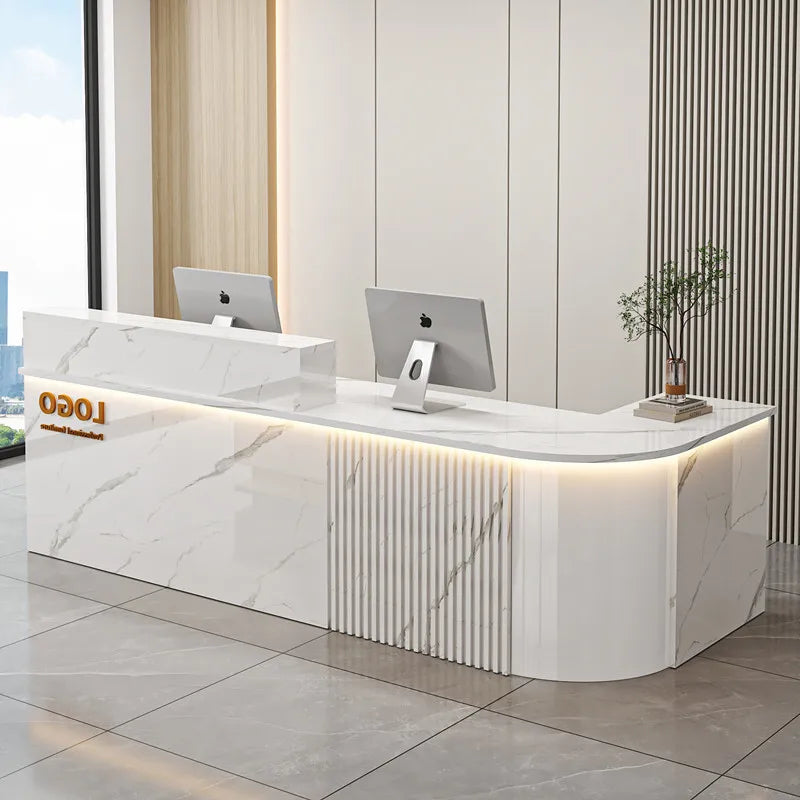 Customized Cashier Podium Counter Reception Desk Small Reception Desk For Salon Bancone Per Negozio Office Furniture