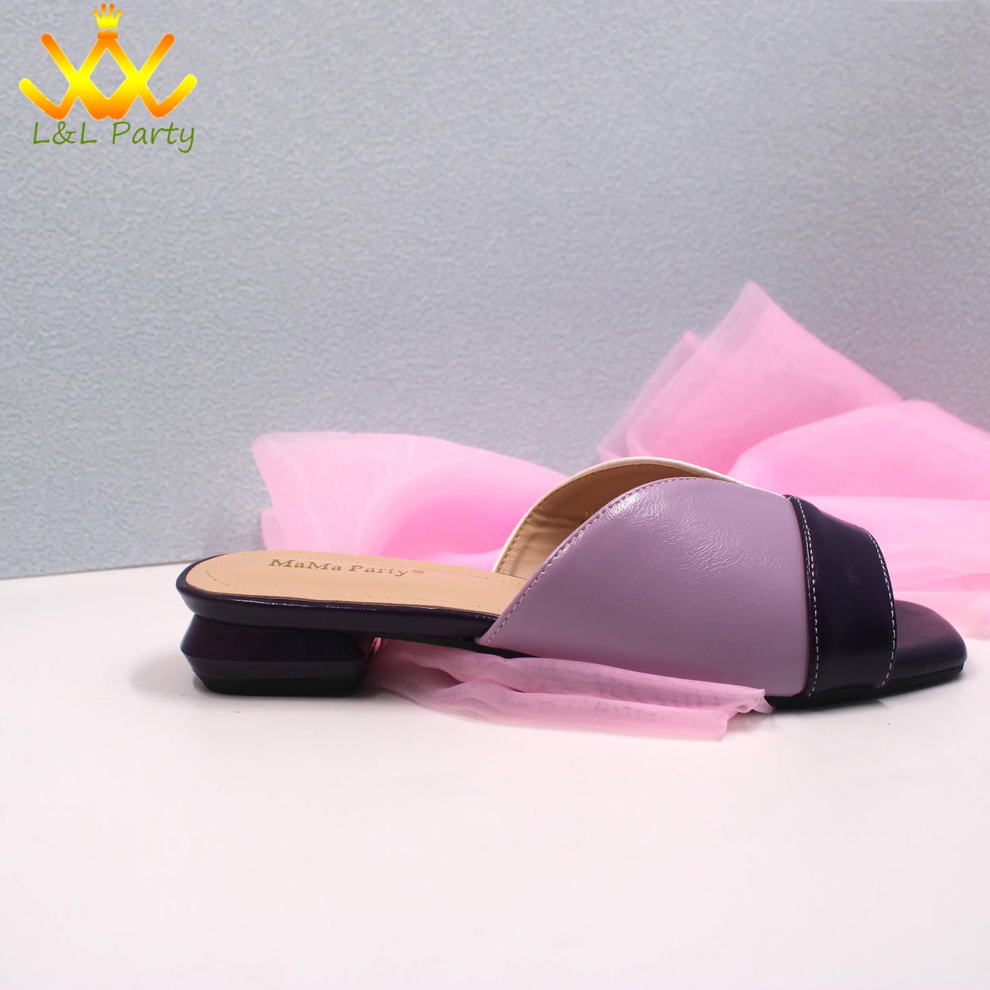 2024 Summer New Fashion Italian Women Shoes and Bag Set in Dark Purple Color Mature Style Comfortable Heels for Wedding