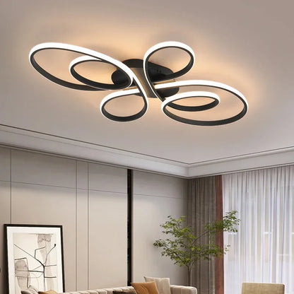 Low Floor Living Room Ceiling Lights Remote Control Modern LED Surface Mounted Light Fixture Dining Room led Ceiling Lamps Dimme
