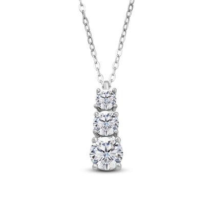 1.8CT D Color Moissanite Gourd Pendant Mama Dainty Necklace Classic 925 Sterling Silver Women's Necklace Fine Jewelry For Party