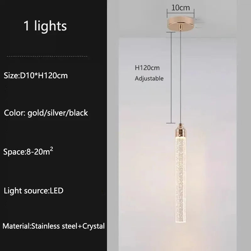 Modern Ceiling Chandelier Luxury Staircase Crystal Chandeliers Duplex Attic Villa Living Room Pendant Lights Home Decor Lighting