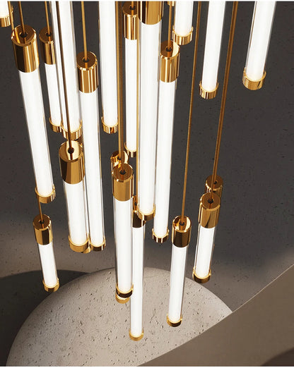 Modern Staircase LED Chandeliers Luxury Living Room Lighting Duplex Attic Home Decoration Restaurant Bright Ceiling Chandeliers