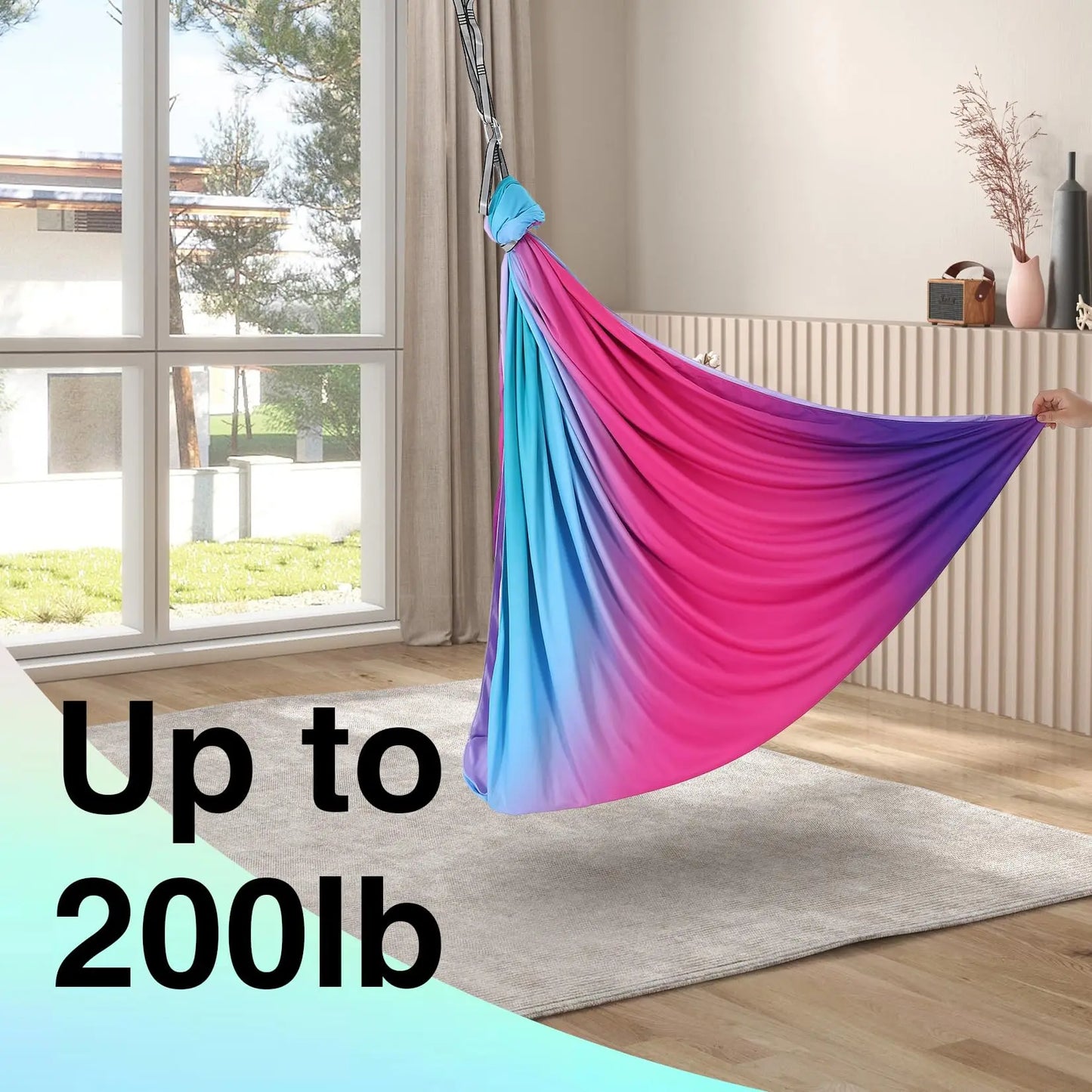 Sensory Swing Hammock Chair For Kids 55x59in Dual Layer Indoor Outdoor Hanging Pod Hammock Swing 300LB With 360 Swivel