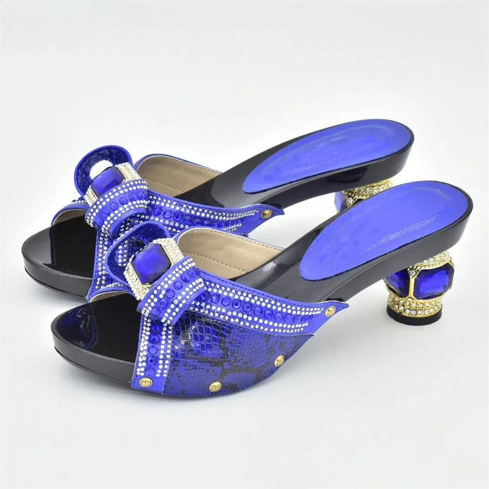 New Nigerian Women Party Pumps High Heels Designer Shoes Women Luxury 2025 Italian In Women High Quality African Wedding Shoes