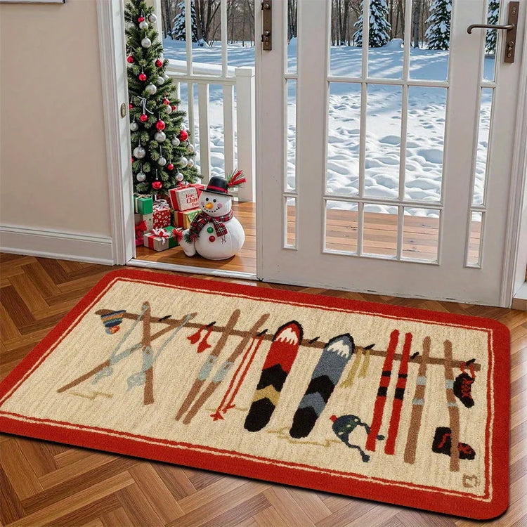 VIKAMA Professional Ski Board Rug Soft and Comfortable Ideal for Living Room, Entryway, and Foyer Home Decor Area Rug