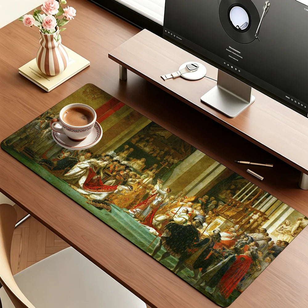 Artist J-Jacques-Louis D-David-S Mouse Pad Large Non-Slip Waterproof Mat Stitched Edge Keyboard Pad for Gaming Daily Office